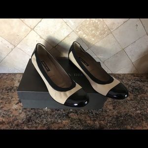 Bruno magli black cream pumps shoes 9